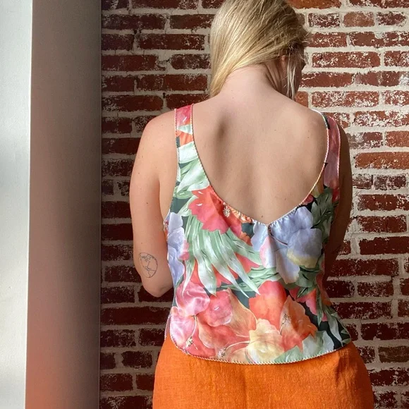 Vintage Val Mode Floral lingerie top - Picture 3 of 8